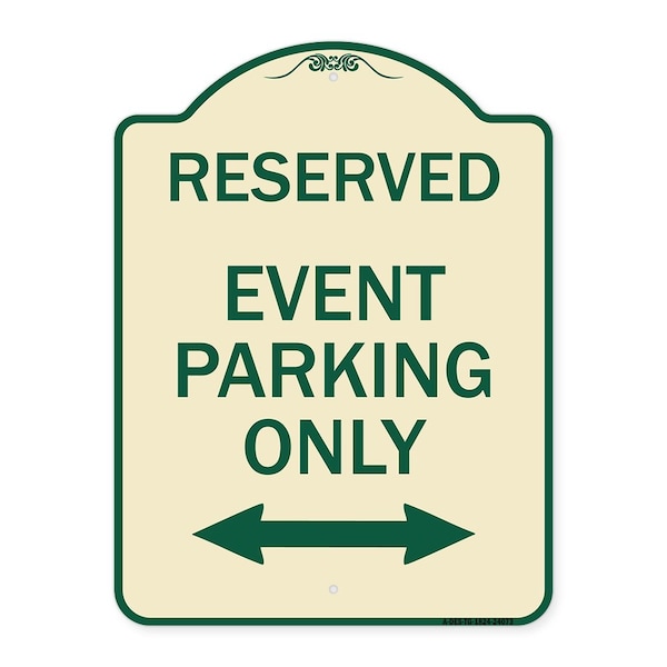 Signmission Event Parking W/ Bidirectional Arrow Heavy-Gauge Aluminum Sign, 24" x 18", TG-1824-24073 A-DES-TG-1824-24073 - main